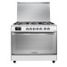 Fresh Gas Cooker 5 Burners, Silver- Hummer Stainless Hydraulic
