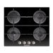 Hoover Gas Built-In Hob, 4 Burners, Black- HGV64SMTCGB
