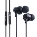 L'avvento Metal In-ear Wired Earphones with Microphone, Black - HP08B