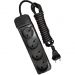 Zero Power Strip, 4 Dual Ports, 2000 Watt, Black