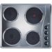Indesit Built-in Electric Hob, 4 Burners, Silver - TI 60 X
