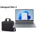 لاب توب لينوفو ايديا باد سليم 3 15IAH8، انتل كور i5-12450H، شاشة 15.6 بوصة دقة FHD، هارد SSD سعة 512 جيجا، 8 جيجا رام، كارت انتل UHD جرافيكس مدمج، ويندوز 11 - رمادي - مع حقيبة لاب توب كاجول 15.6 بوصة بفتحة علوية، اسود - T210