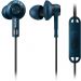 Philips Actionfit In Ear Earphone with Microphone, Blue - SHQ2405BL