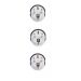 Electric Adapter, 3 Pieces, Black/White