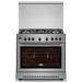  بوتجاز غاز كريازي، 5 شعلة، فضي - 90FC9 N SMART