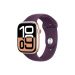 Apple Watch Series 10 42mm, Rose Gold Case With Plum Strap
