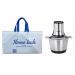 Sokany Chopper, 3 Liters, 800 Watt, Silver and Black - LB7005A with Gift Bag