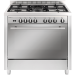 Glem Gas Gas Cooker, 5 Burners, Silver- M965RI

