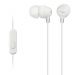 Sony Wired Earphones with Microphone, White - MDR-EX15AP W