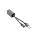 Ldnio Lightning Cable with Keychain, 25 Cm, Black - LC98