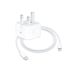 Apple Wall Charger, 20W, USB-C port, White - ‎MHJF3ZE-A with Apple USB-C to Lightning Charging, Data and Sync Cable, 1 Meter, White - MUF72ZM