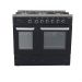 Premium Double Chef Gas Cooker, 5 Burners, Stainless Steel/Black- PRM6090SB-1GC-511-IDSP-DH 