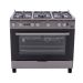 Fresh Free-standing Gas Stove, 5 Burners, Air Fryer Function, Stainless Steel - FRCOFS15383