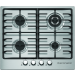 Ecomatic Gas Built-In Hob, 4 Burners, Stainless Steel- S603X