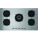 Ecomatic Gas Built-In Hob, 5 Burners, Stainless Steel