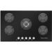 Ecomatic Built In Gas Hob, Crystal Black, 5 Burner, 90 cm - S907RC