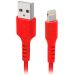 كابل لايتنينج اس بي اس للشحن ونقل البيانات، 1 متر، احمر - TECABLEUSBIP5R