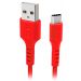 كابل USB فئة C اس بي اس، 1.5 متر، احمر- TECABLEMICROC15R