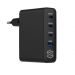 Smart Gate Wall charger, 100 Watt, 4 USB Ports - Black