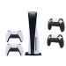 Sony PlayStation 5 Digital Edition, 1TB with Two DualSense Controllers and Two Silicone Protective Cases - Black