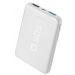 SBS Pocket Power Bank, 5000mAh, 2 Ports - White