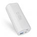 SBS Fast Charge Power Bank with Torch, 5000mAh, 1 USB Port - White