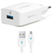 Ttec SpeedCharger QC Wall Charger with Micro USB Cable, 1 Port, White - 2SCQC01M