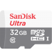 SanDisk Ultra MicroSD UHS-I Memory Card, 32GB, White/Grey - QUNS-032G-GN3MN