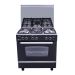 بوتجاز غاز يونيون اير اي كوك، 5 شعلات، فضي واسود- C6080SS-NC-511-IDSC-2W