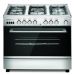 Royal Freestanding Crystal Cast Gas Cooker, 5 Burners, Stainless Steel, 60×90 cm