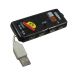 موزع USB تو بي، 4 منافذ، اسود - US118