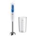 Braun Hand Blender with Beaker, 600ml, 600 Watt, White and Blue - MQ20001MWH