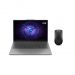 Lenovo LOQ Essential 15IAX9E - 83LK003TPS Gaming Laptop, Intel Core i7-12650HX, 512GB SSD, 16GB RAM, 15.6 FHD, IPS, NVIDIA GeForce RTX 4050 6GB, FREEDOS - Luna Grey with Lenovo WL150 Wireless Mouse, Black