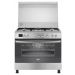 Zanussi Freestanding Digital Gas Cooker, 5 burners, Stainless Steel, 90 cm - ZCG92496XA