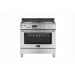 Zanussi Taste Max Gas Cooker, 5 Burners, Stainless Steel- ZCG92696XA491
