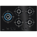 Zanussi Glass Gas Hob, 5 Burners, Black - ZGO78530BA