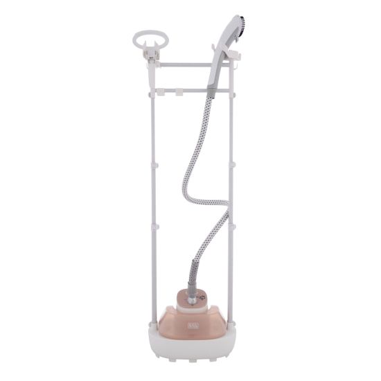 Black + Decker Garment Steamer, 2 Liters, 1785 Watt, White and Rose Gold - GSTM2050