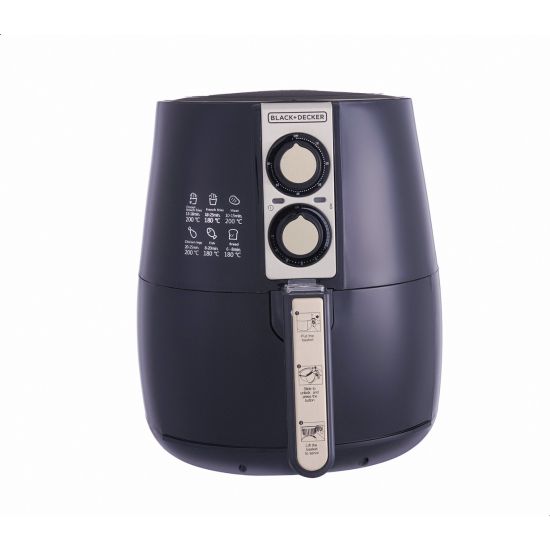 Black + Decker AerOfry Air Fryer, 1500 Watt, 4 Liters, Black - AF300