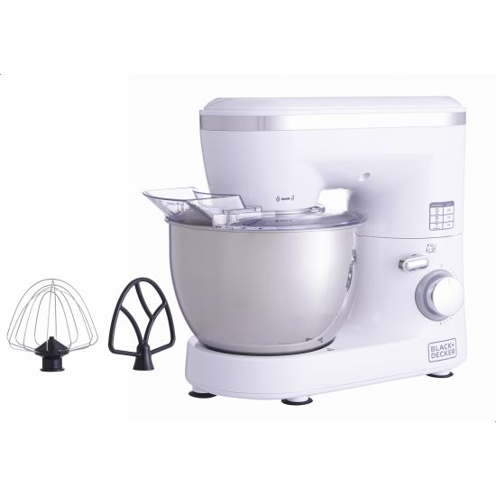 Black & Decker Stand Mixer, 1000 Watt, 4 Liter, White - SM1000