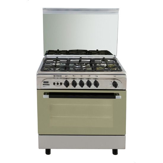 Fresh Moderno Gas Cooker, 5 Burners, Stainless Steel - 7530