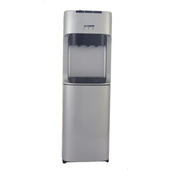 Fresh Water Dispenser with Built-In Refrigerator and Cup Holder, Silver - FW-16BRSH 