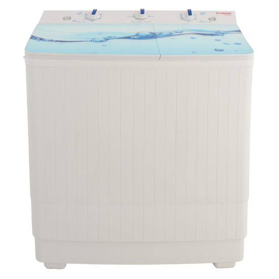 Fresh Diamond Top Load Half Automatic Washing Machine, With Dryer, 8 KG, White- FWT800ND