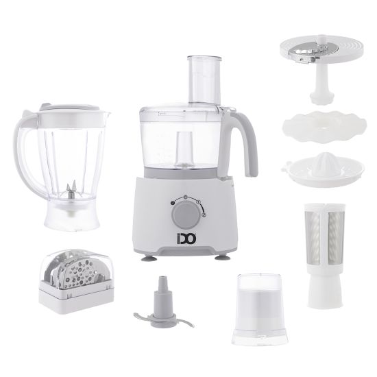 IDO Food Processor, 1000 Watt, White - FP1000-WH