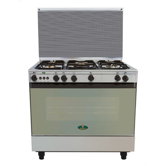 Kriazi Gas Cooker, 5 Burners, Silver- 9700SS