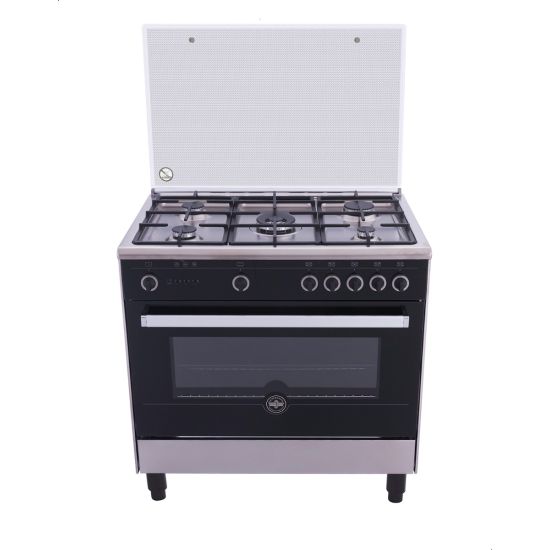 La Germania Moderna Gas Cooker 5 Burners, Stainless and Black - 9N10GUB1X4AWW