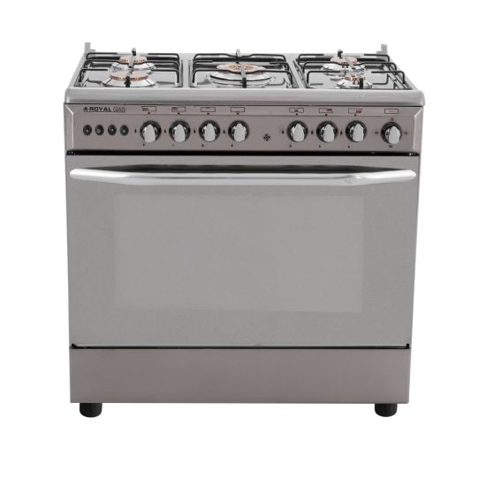 Royal Gas Cooker,  5 Burners, Stainless Steel- NL80ESSMV
