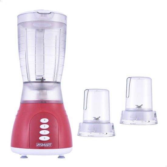 S Smart Jug Blender with 2 Mills, 500 Watt, Red - SBL102P