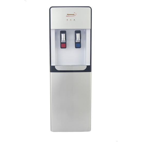 Speed Hot and Cold Water Dispenser with Built-In Fridge and Freezer, Silver - SP-210S