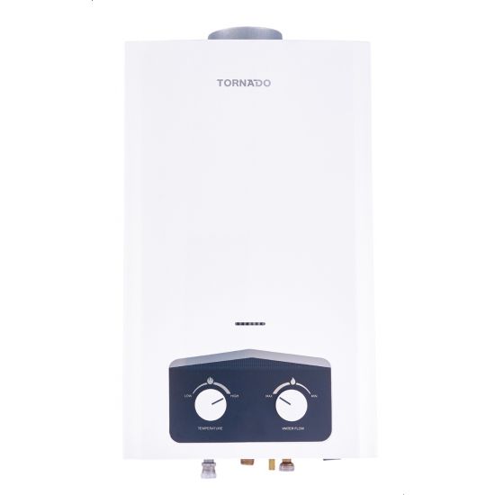 Tornado Digital Gas Water Heater, 10 Liter, White - GHM-C10BNE-W