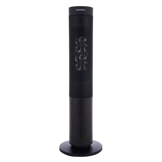 Tornado Electric Ceramic Heater with Remote Control, 2000 Watt, Black - TPH-2000DF